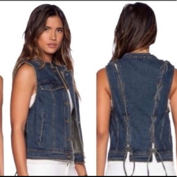 free people denim vest